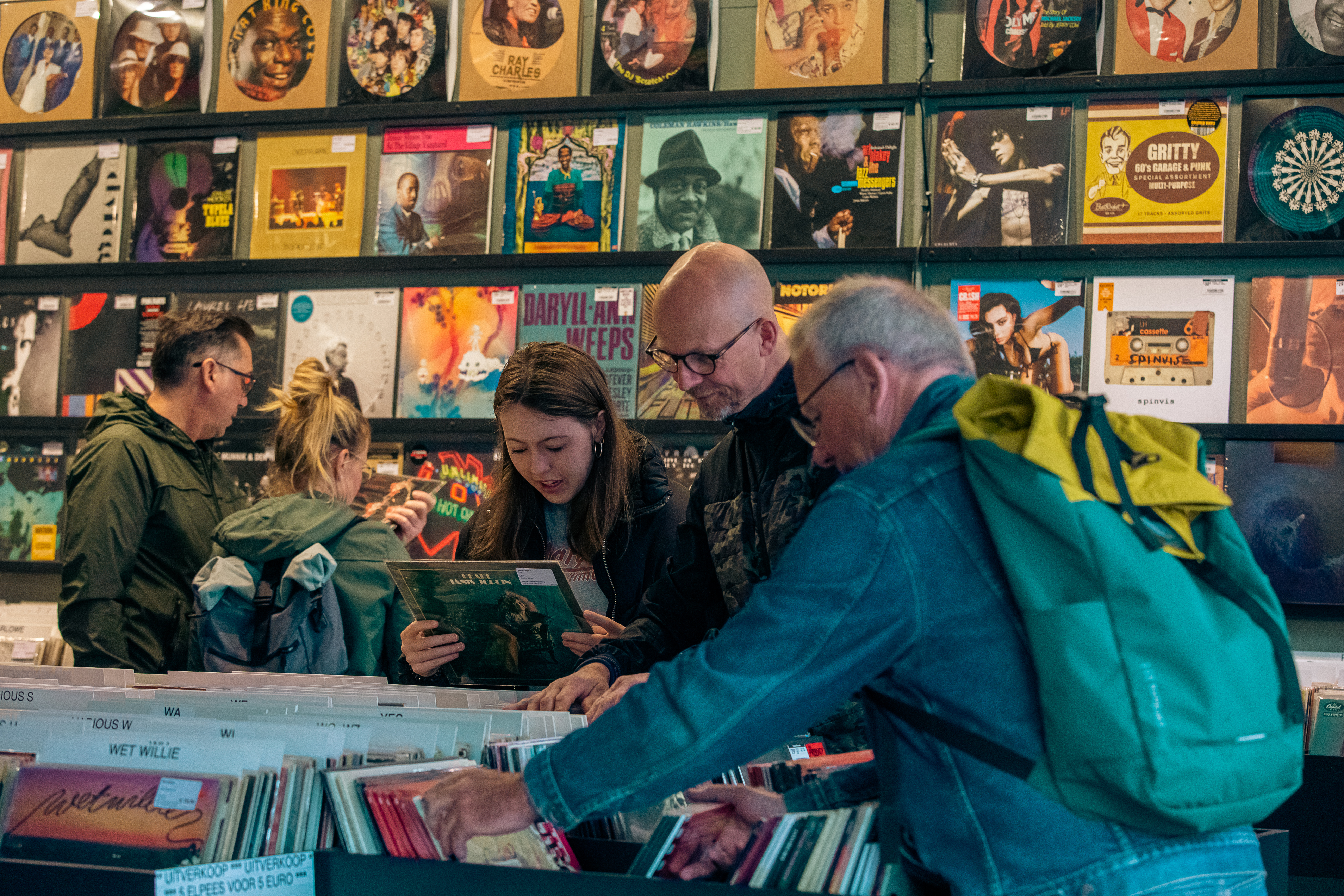 Crate digging family on Record Store Day