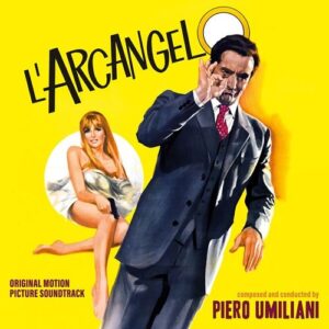 Film soundtrack cover "L'Arcangelo" met man en vrouw.