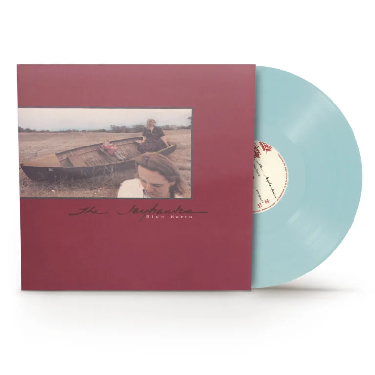 The Jayhawks album 'Blue Earth' op blauwe vinylplaat.