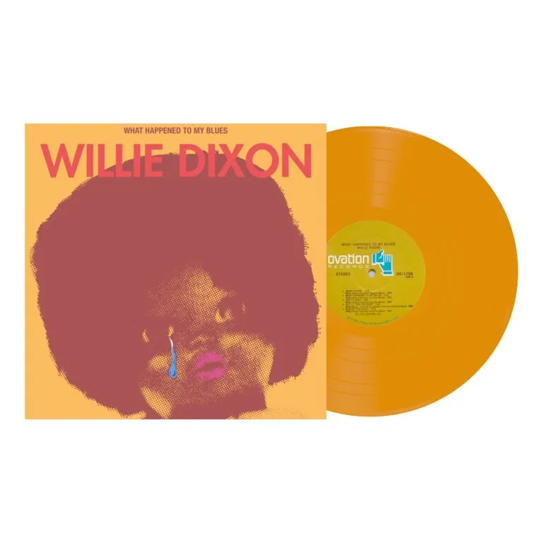 Oranje vinylplaat en albumhoes 'What Happened to My Blues'.